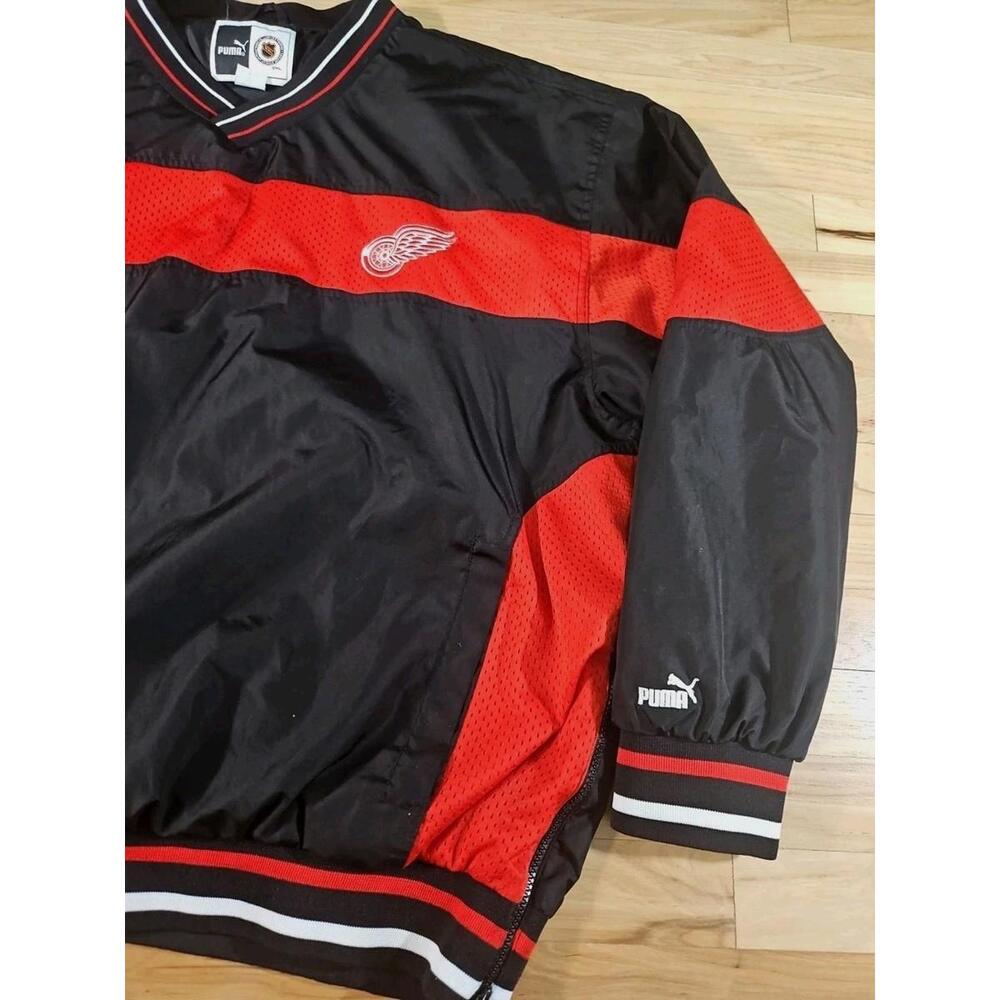 Puma Detroit Red Wings Pullover Jacket XL Windbreaker NHL - Picture 2 of 6